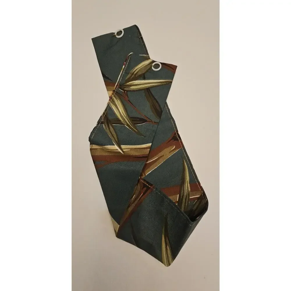 JC Penney Tropic Green Curtain Set W/ Tie‎ Backs Teal Bamboo 84” W X 84